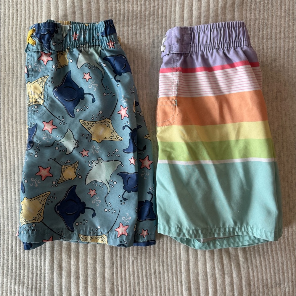 2 Boys’ RuggedButts Swim Trunks – Size 5